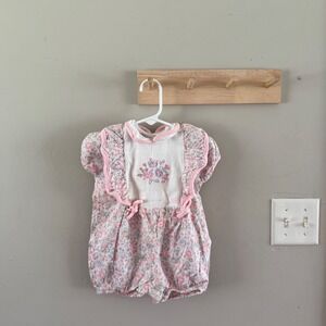 Vintage 12m Carters floral bubble